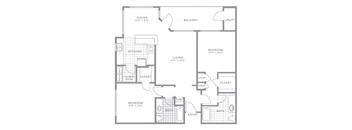 B2 Floor Plan at AVE Somerset, Somerset, NJ