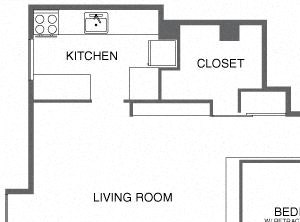 Jr. 1 Bed, 1 Bath