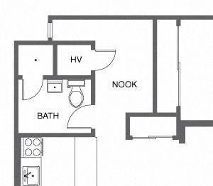 Renovated Jr. 1 Bed, 1 Bath