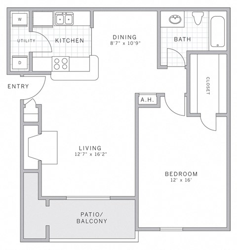 A2 Floor Plan at AVE Malvern, Pennsylvania, 19355