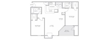 B1 Floor Plan at AVE Malvern, Malvern, PA, 19355