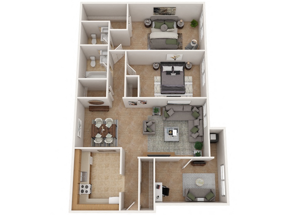 Two Bedroom Den