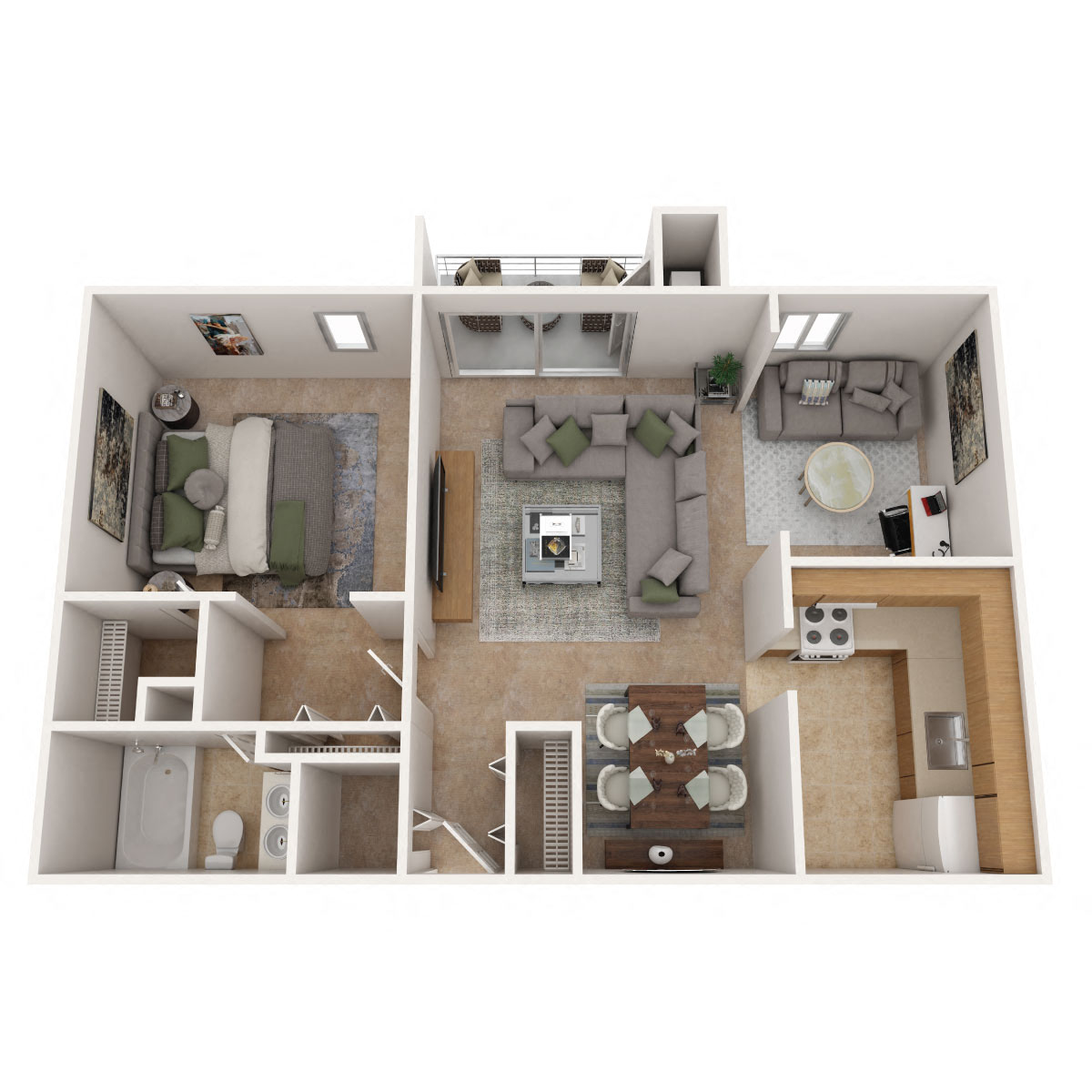 One Bedroom + Den