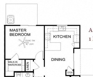 Model A 1 Bedroom Floorplan