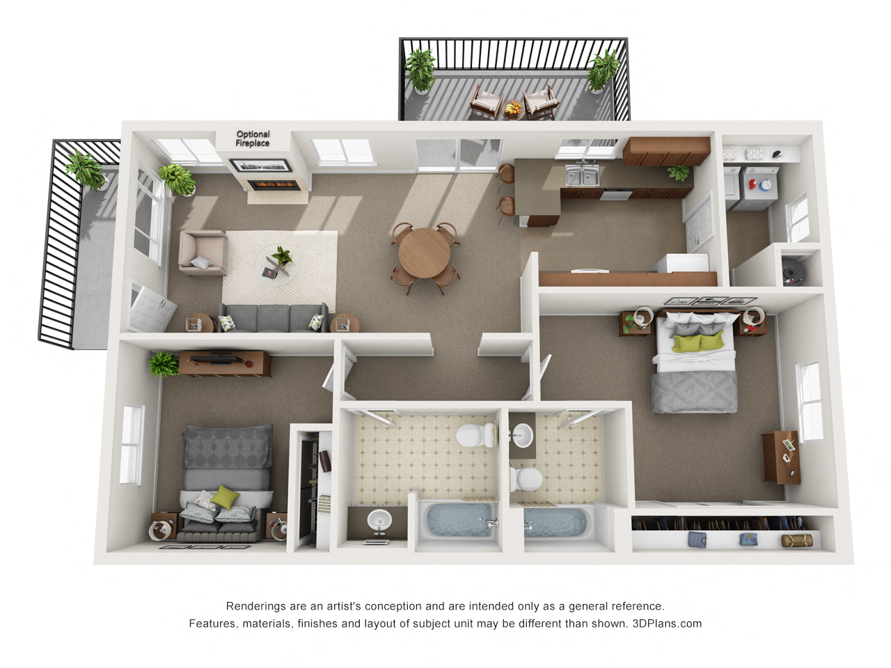 College Park Heritage Floorplan with Fireplace