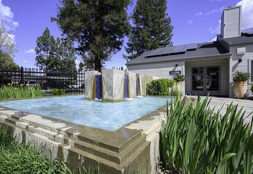 Leasing Office and Fountain