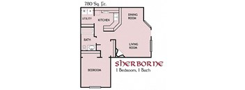 1 Bedroom Floorplan