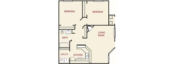 2 Bedroom Floorplan