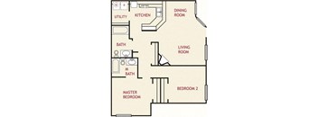 2 Bedroom Floorplan