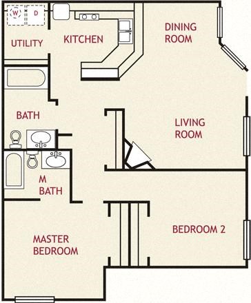 2 Bedroom Floorplan