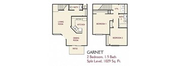 2 Bedroom Garnet Floorplan