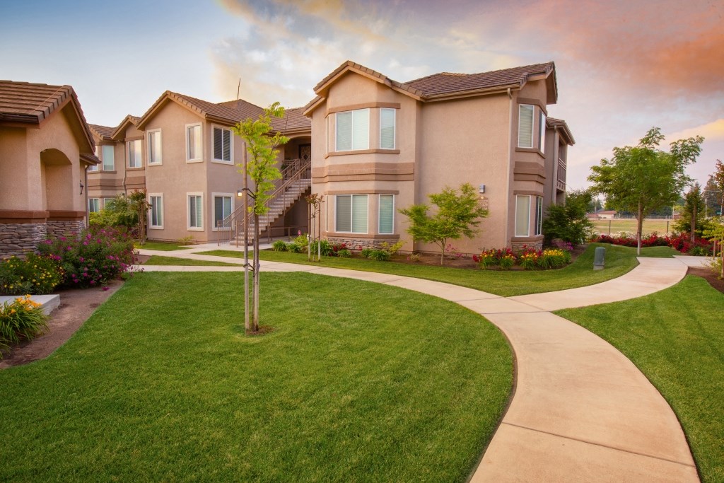 Apartment Home Building with Landscaping