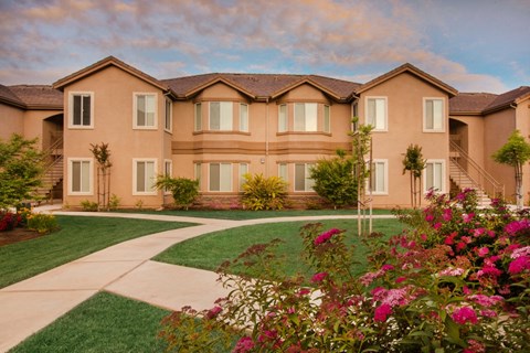 Apartment Home Building with Landscaping