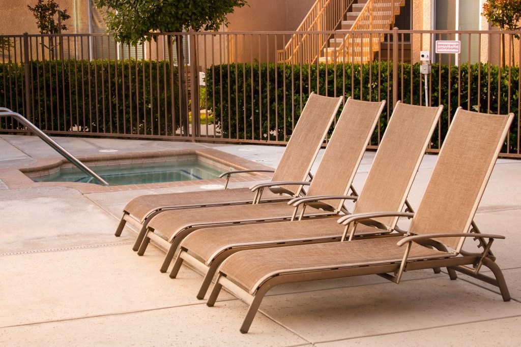 Swimming Pool Area With Spa