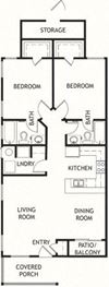 2 Bedroom Floorplan