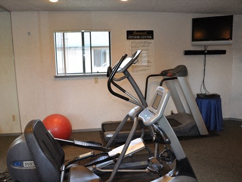 Fitness room with cardio equipment
