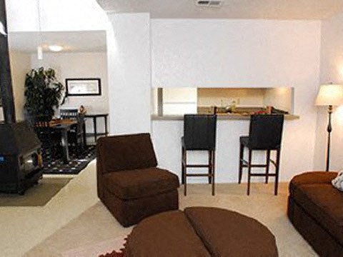 Kitchen, living room and dining area 