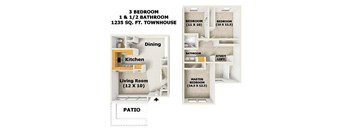 Three bedroom floor plan 