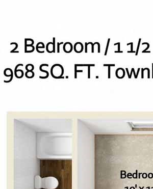 Two bedroom floor plan