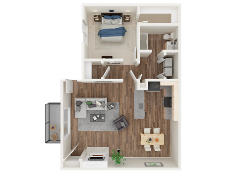 One Bedroom Floor Plan Apartments in Citrus Heights, CA l Foxborough Apartments