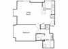 The Medallion | Apartments | 1BD, 1BTH E floor plan