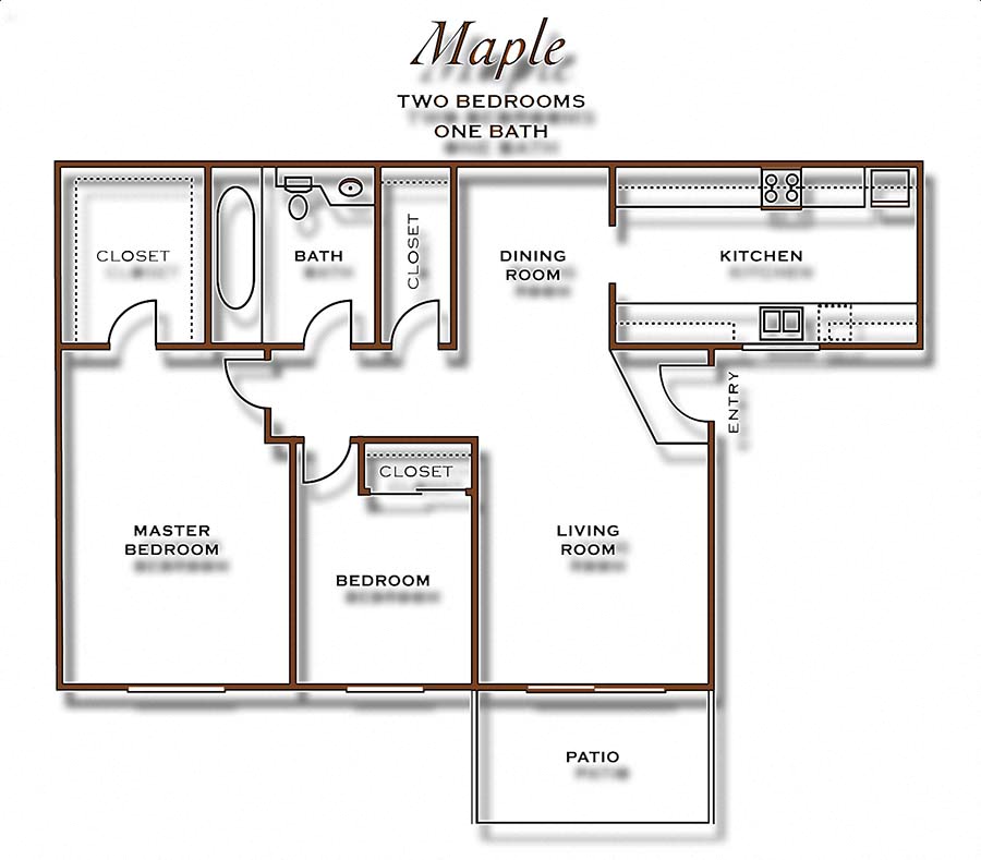 Two bedroom Floor Plan