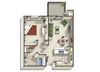 One bedroom floor plan