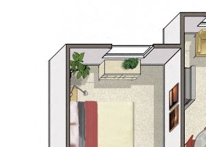 Two Bedroom floor plan floor plan Apartments in Dublin CA l Oak Grove Apartments