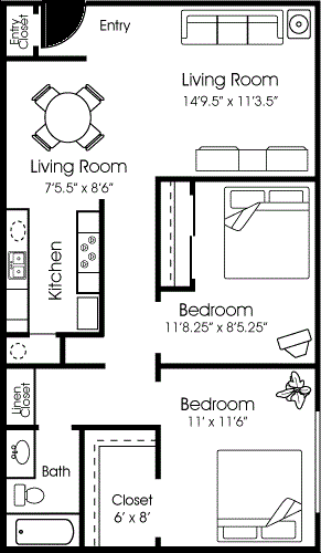 One bedroom Apartments The Overlook Apartments l Auburn, CA Apartments
