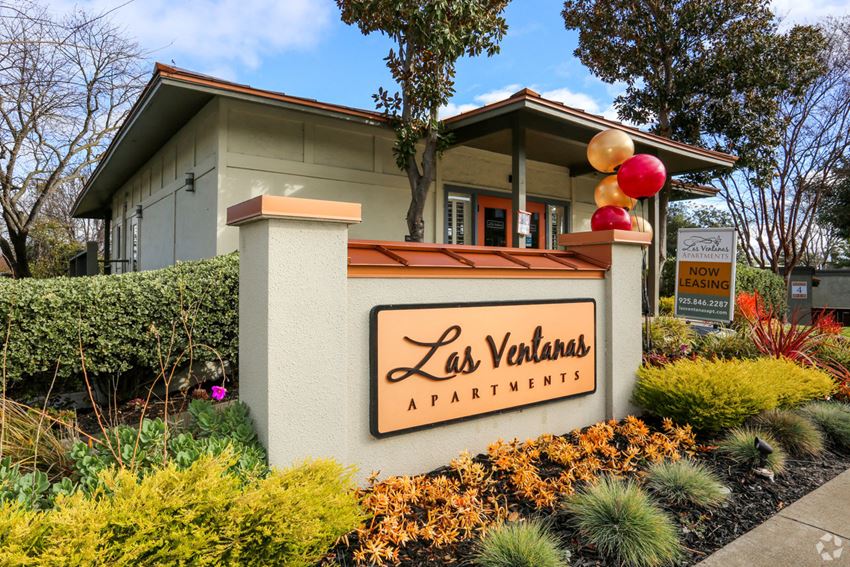 Entry Sign l Las Ventanas Apartments in Pleasanton CA - Photo Gallery 1