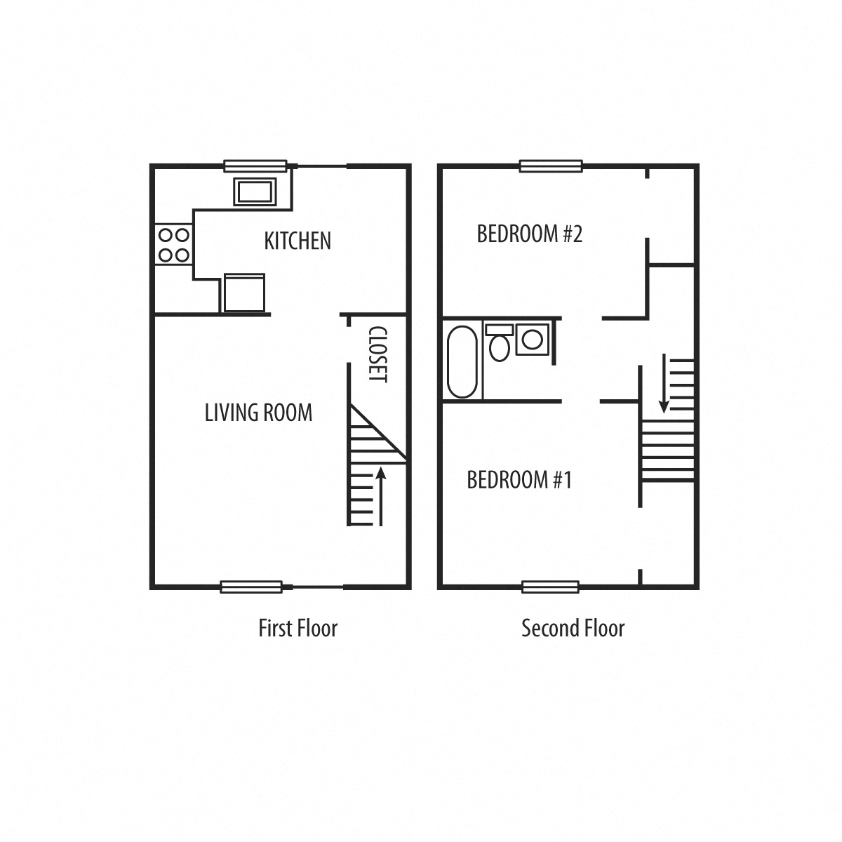 2 Bedroom 1 Bath (Swansboro)