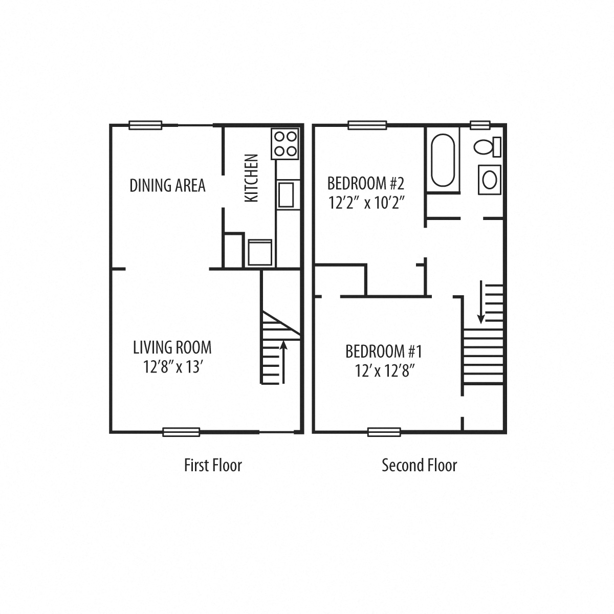 2 Bedroom 1 Bath (Holly)