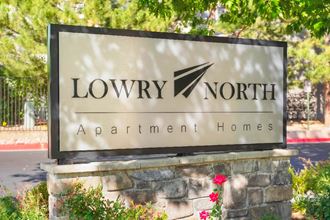 a sign that says lowry north apartment homes