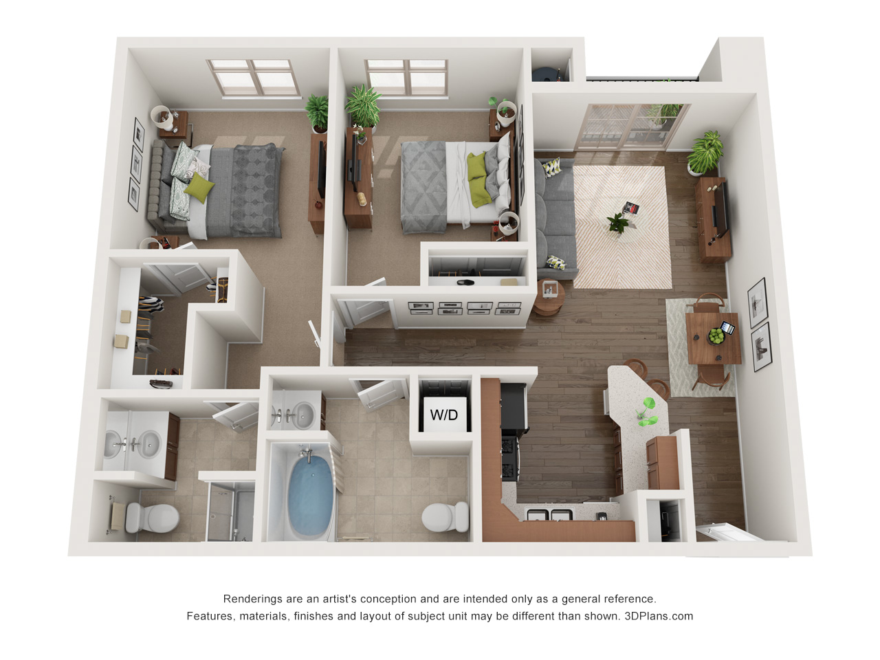 Two Bedroom Two Bath K - Phase 1