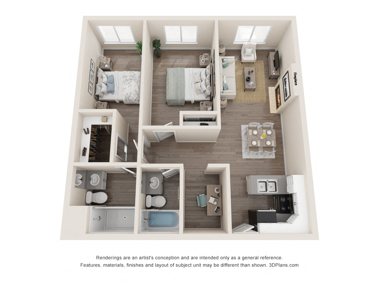 Two Bedroom with Den