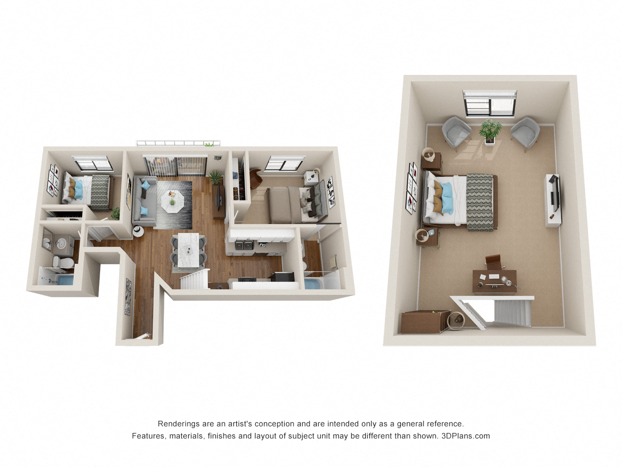 Two Bedroom + Loft