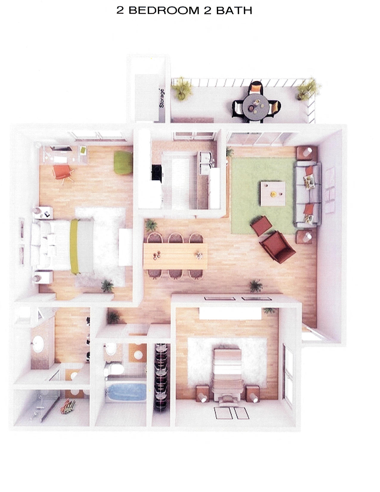 2 Bedroom + 2 Bath