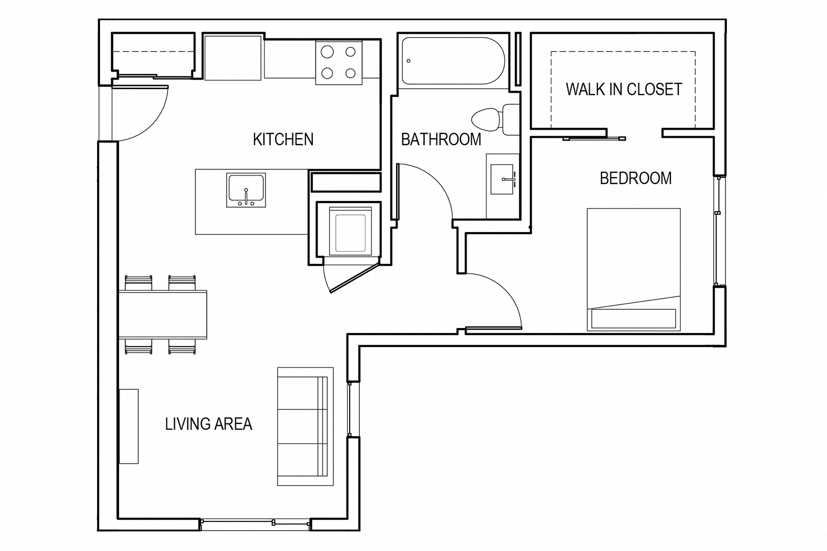 1 Bedroom 1 Bath G