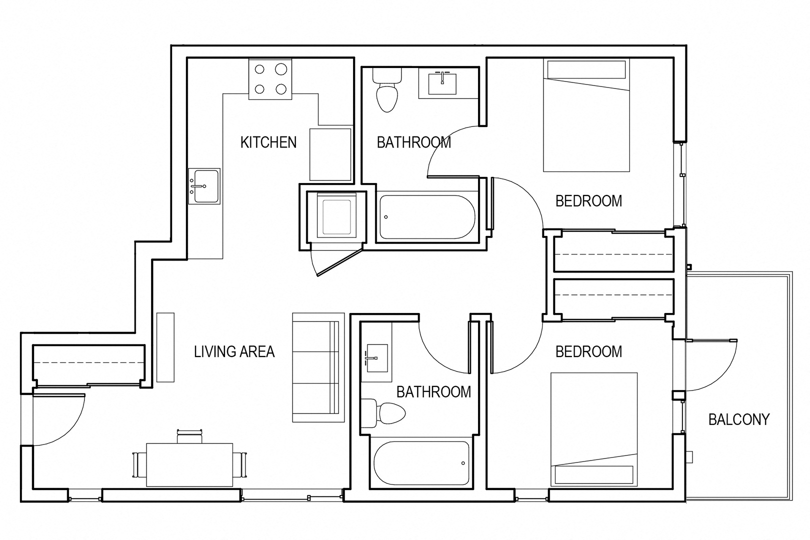 2 Bedroom 2 Bath D