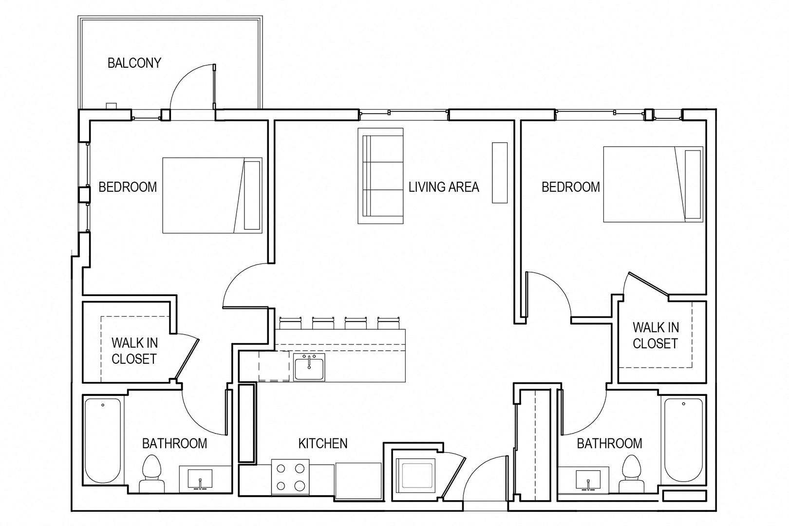 2 Bedroom 2 Bath F