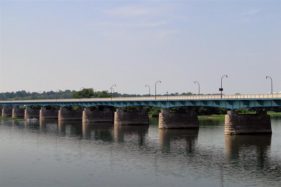a bridge over a body of water