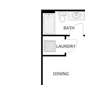 2 Bedroom 2 Bath Upper Split