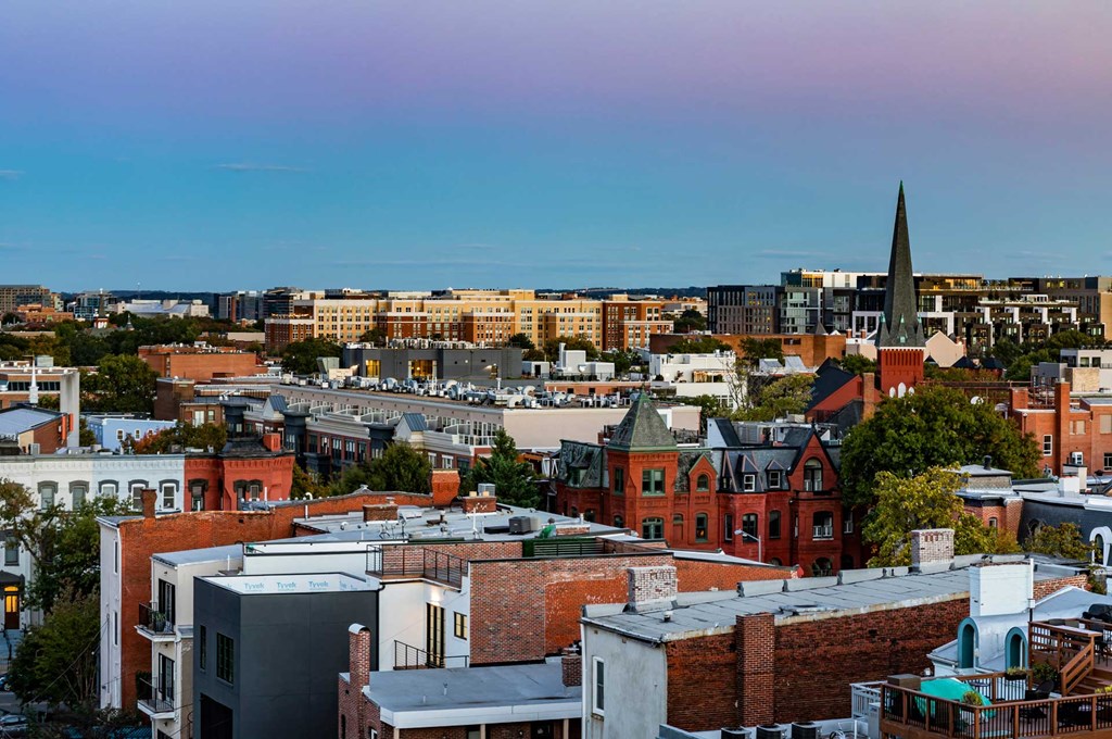 a view of the city of providence from the roof of a building