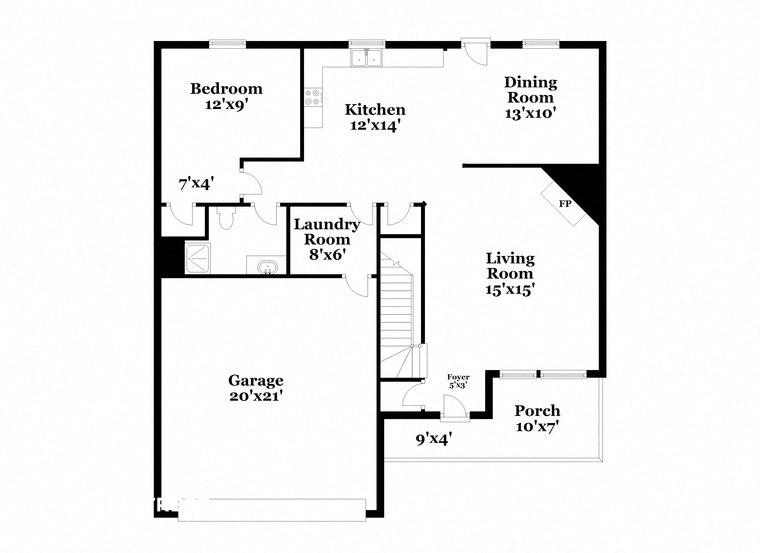 a floor plan of a house with a combination of bedrooms and a living room