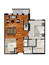 1BR 1.5BA Flat