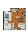 1BR 1BA Flat
