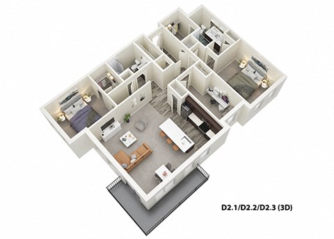 Unit Map at One Deerfield Apartments, Mason