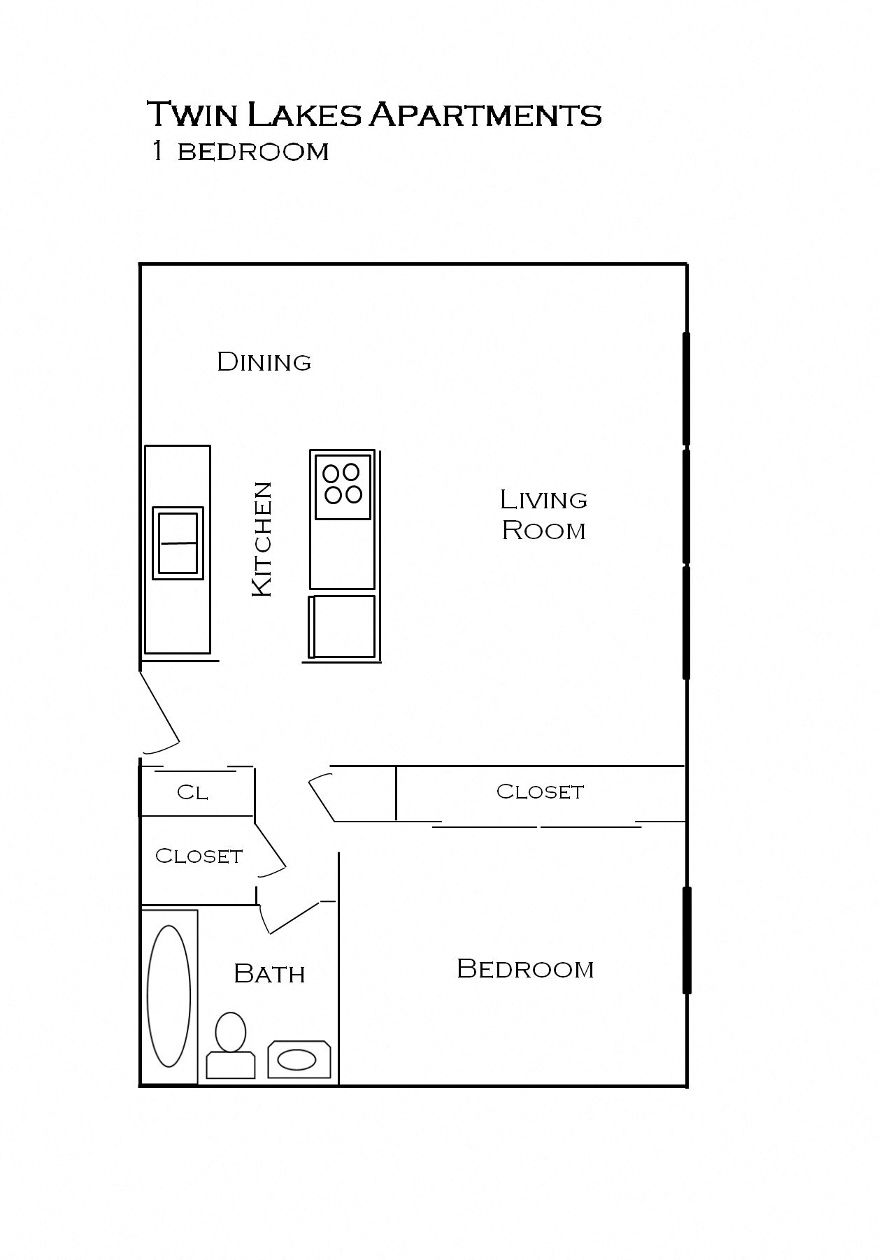 Twin Lakes Apartment floorplan
