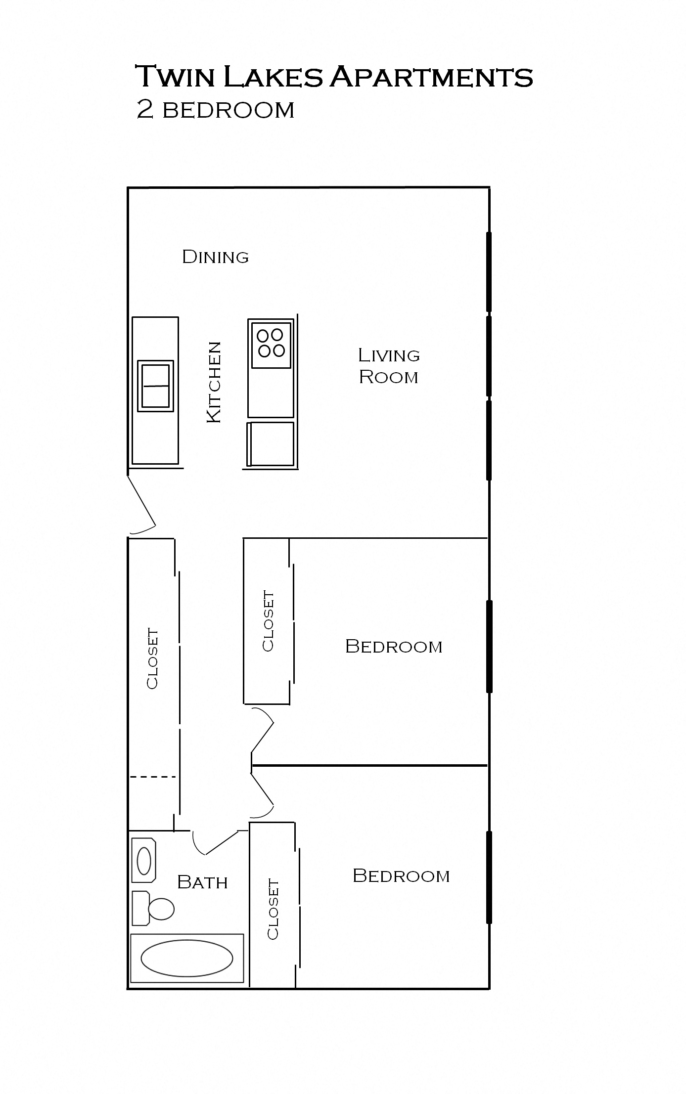 Twin Lakes Apartment floorplan