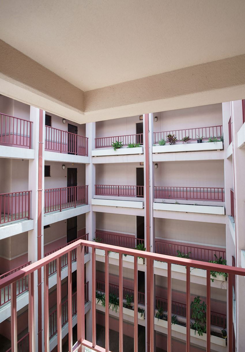 Interior building hallways